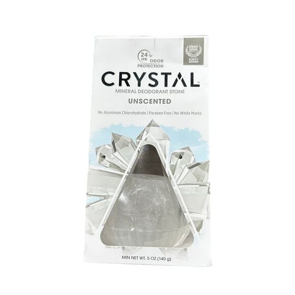 Crystal Deodorant Rock 5oz Natural Mineral Salts Hypoallergenic Formula - Picture 1 of 9